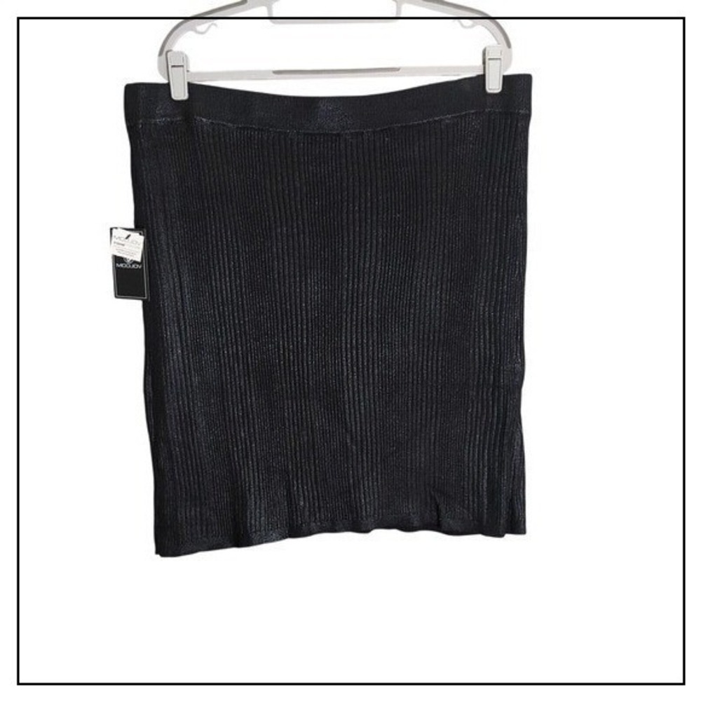 Volcom Pencil Skirt Women Plus 20W Black Ribbed Stretch Goth Grunge Bodycon Midi